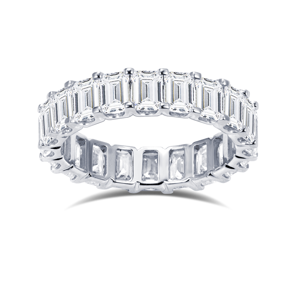 MissDiamond Lab Grown Diamond Eternity Platinum Ring MSR-1240