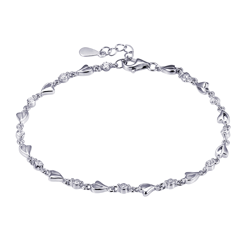 MissDiamond Lab Grown Diamond 0.612CT S925 Silver Chain Link Bracelet MSBS-002