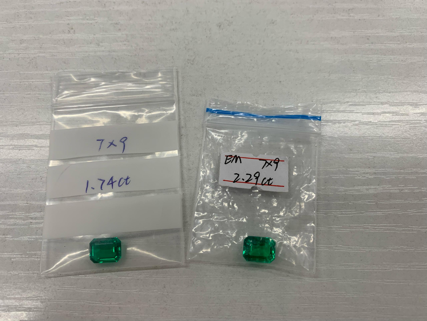 7x9MM Emerald Shape Lab Emerald