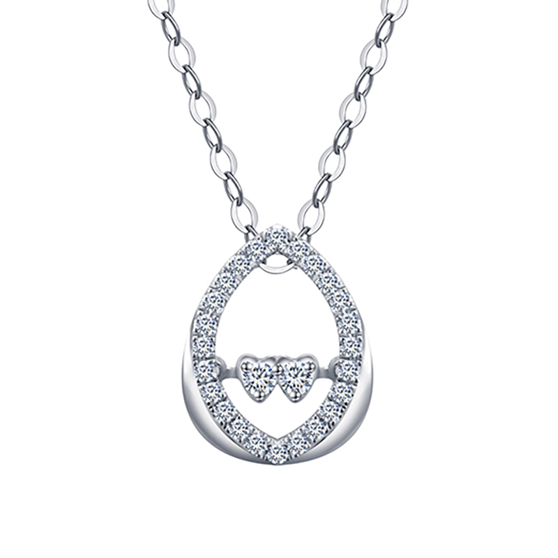 MissDiamond Lab Grown Diamond 0.265CT S925 Silver Pendant Necklace MSNS-001