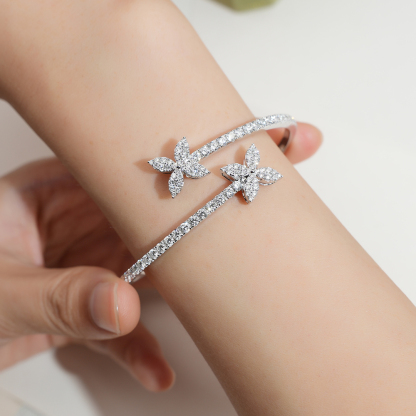 MissDiamond Lab Grown Diamond 18K White Gold Tennis Bracelet MSB-655