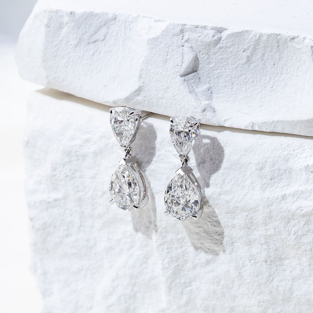 MissDiamond Lab Grown Diamond 1CT 9K White Drop Cut MSE-719