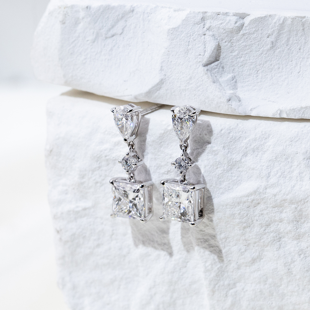 MissDiamond Lab Grown Diamond 1CT 9K White Princess Cut MSE-697