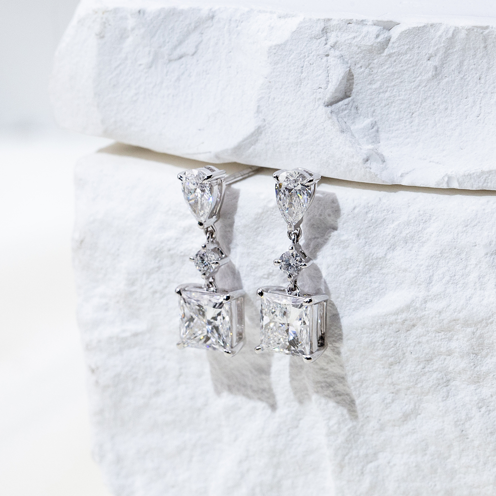 MissDiamond Lab Grown Diamond 1CT 9K White Princess Cut MSE-697