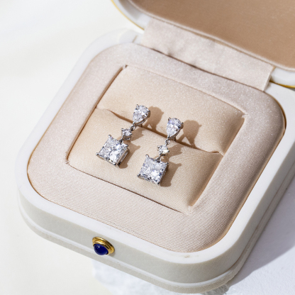 MissDiamond Lab Grown Diamond 1CT 9K White Princess Cut MSE-697