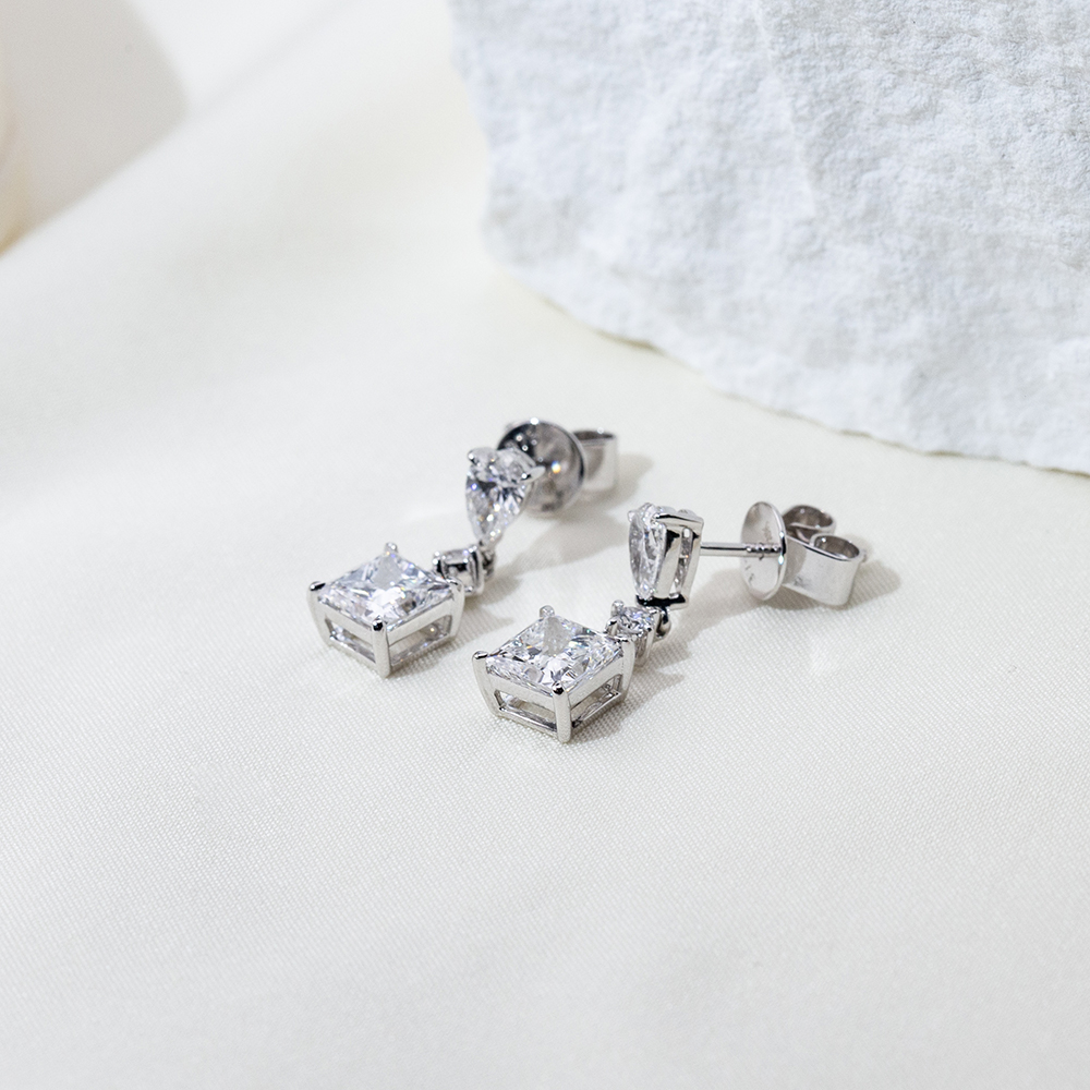 MissDiamond Lab Grown Diamond 1CT 9K White Princess Cut MSE-697