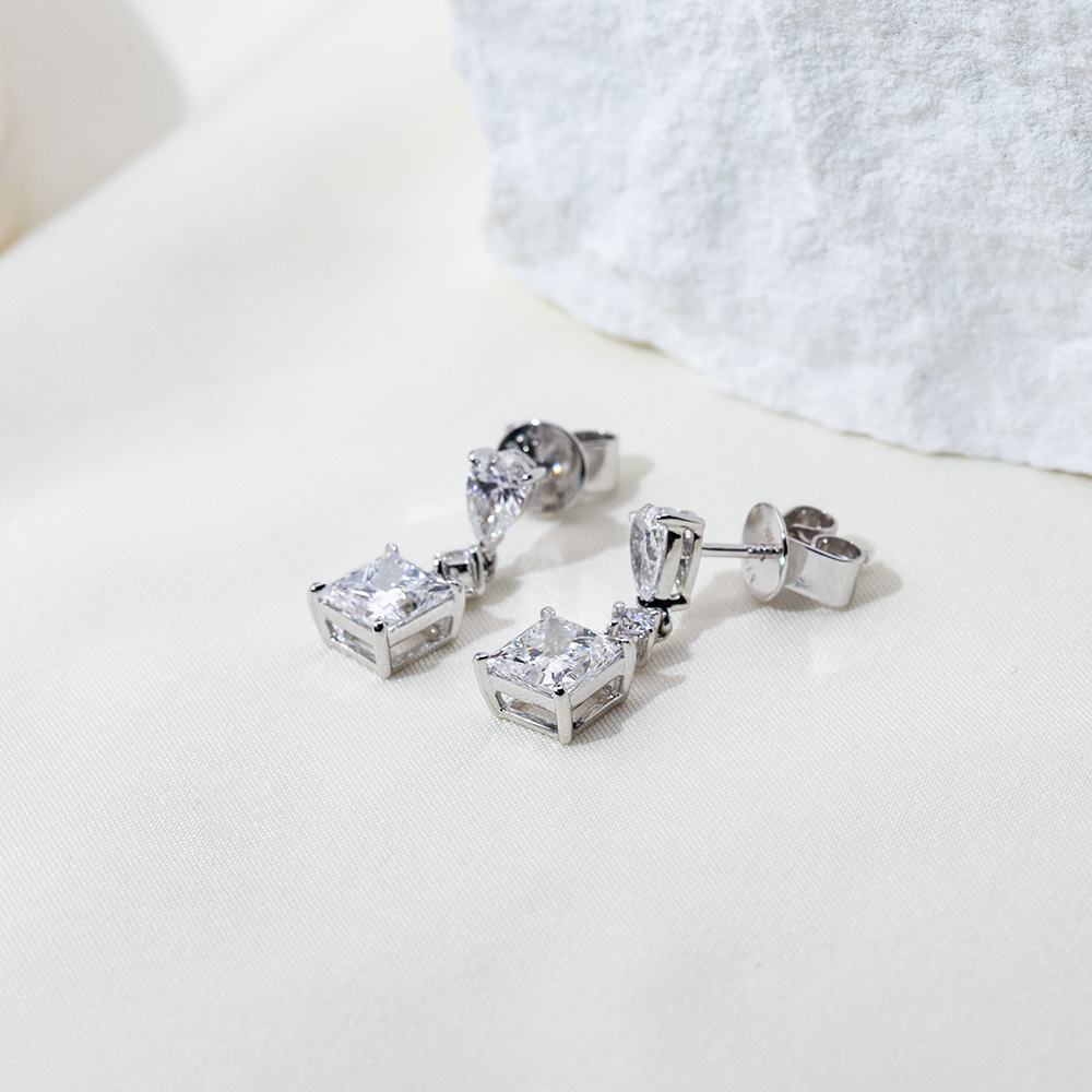 MissDiamond Lab Grown Diamond 1CT 9K White Princess Cut MSE-697