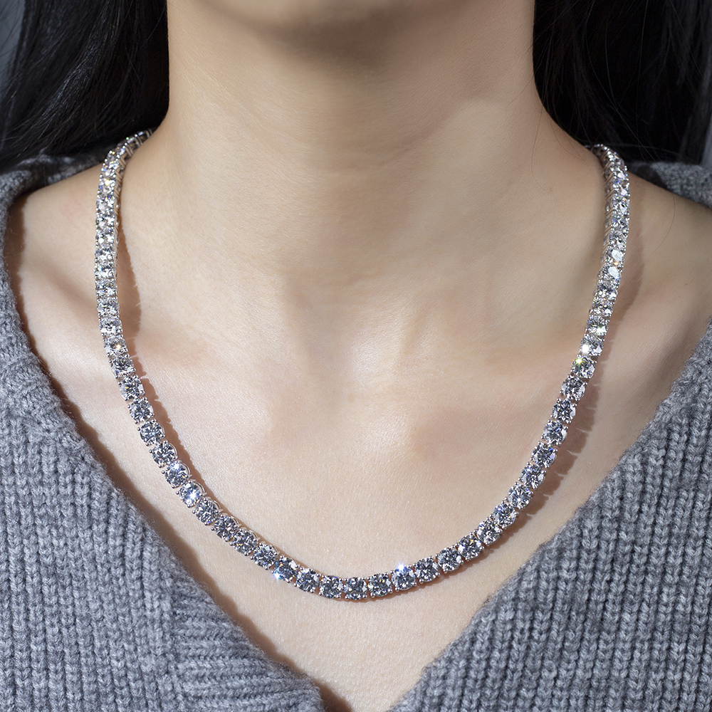 MissDiamond Lab Grown Diamond 69.75CT Platinum Pendant Necklace MSN-889