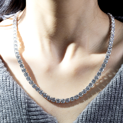 MissDiamond Lab Grown Diamond 69.75CT Platinum Pendant Necklace MSN-889