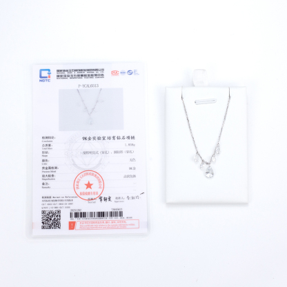 MissDiamond Pear Cut Lab Grown Diamond 1CT 9K White Gold Pendant Necklace MSN-959