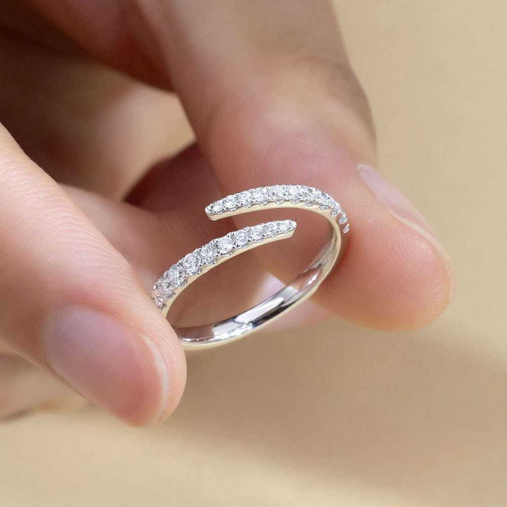 MissDiamond Lab Grown Diamond Platinum Cluster Ring MSR-1838