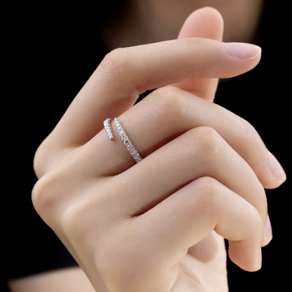 MissDiamond Lab Grown Diamond Platinum Cluster Ring MSR-1838