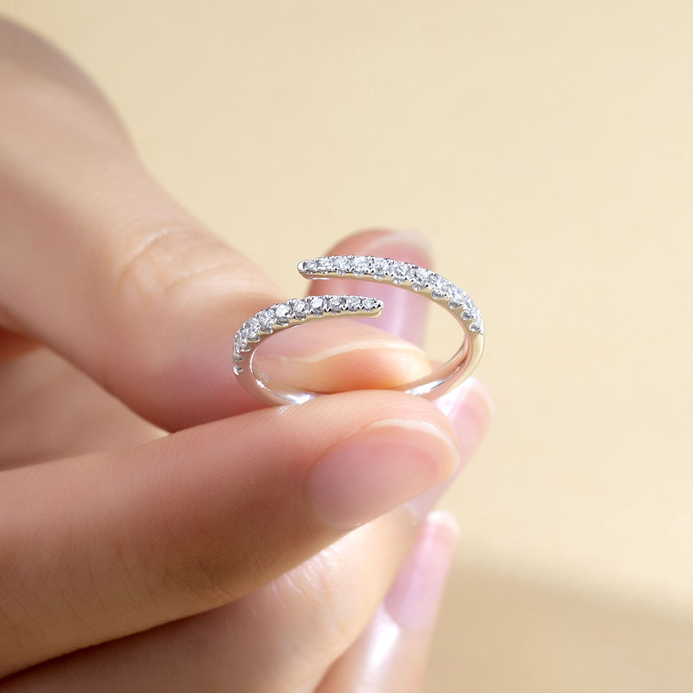 MissDiamond Lab Grown Diamond Platinum Cluster Ring MSR-1838