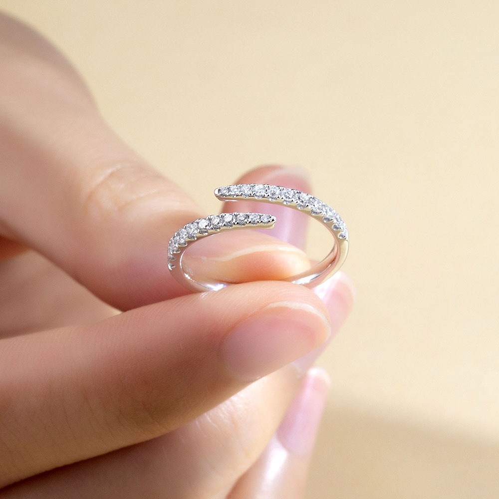 MissDiamond Lab Grown Diamond Platinum Cluster Ring MSR-1838