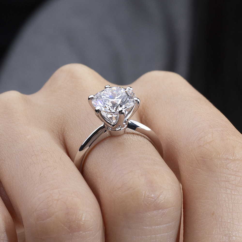 MissDiamond Lab Grown Diamond Solitaire Platinum Ring MSR-195