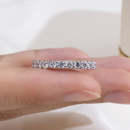 MissDiamond Lab Grown Diamond Eternity Platinum Ring MSR-066