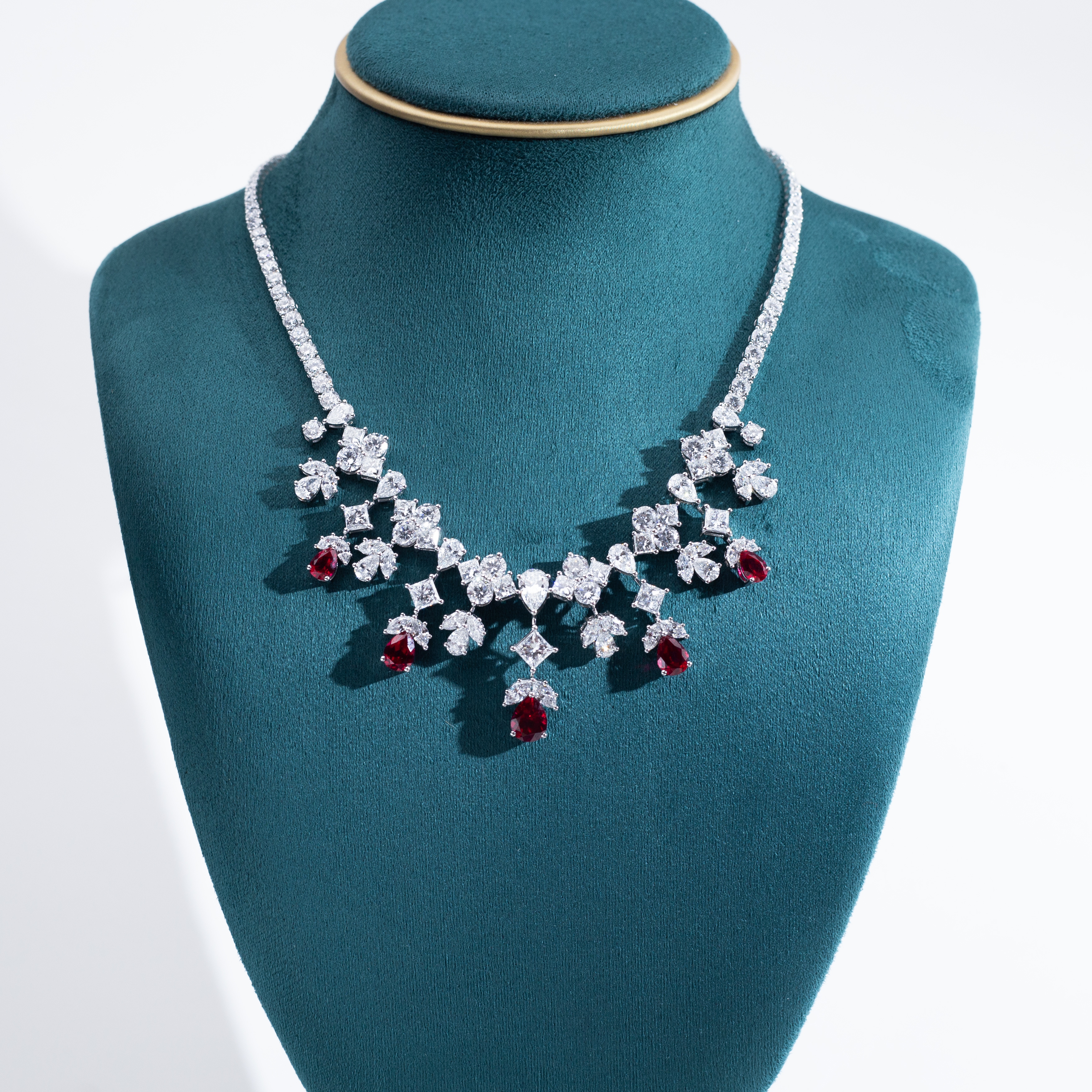 MissDiamond Lab Grown Diamond 18K White Gold Pendant Necklace MSN-748