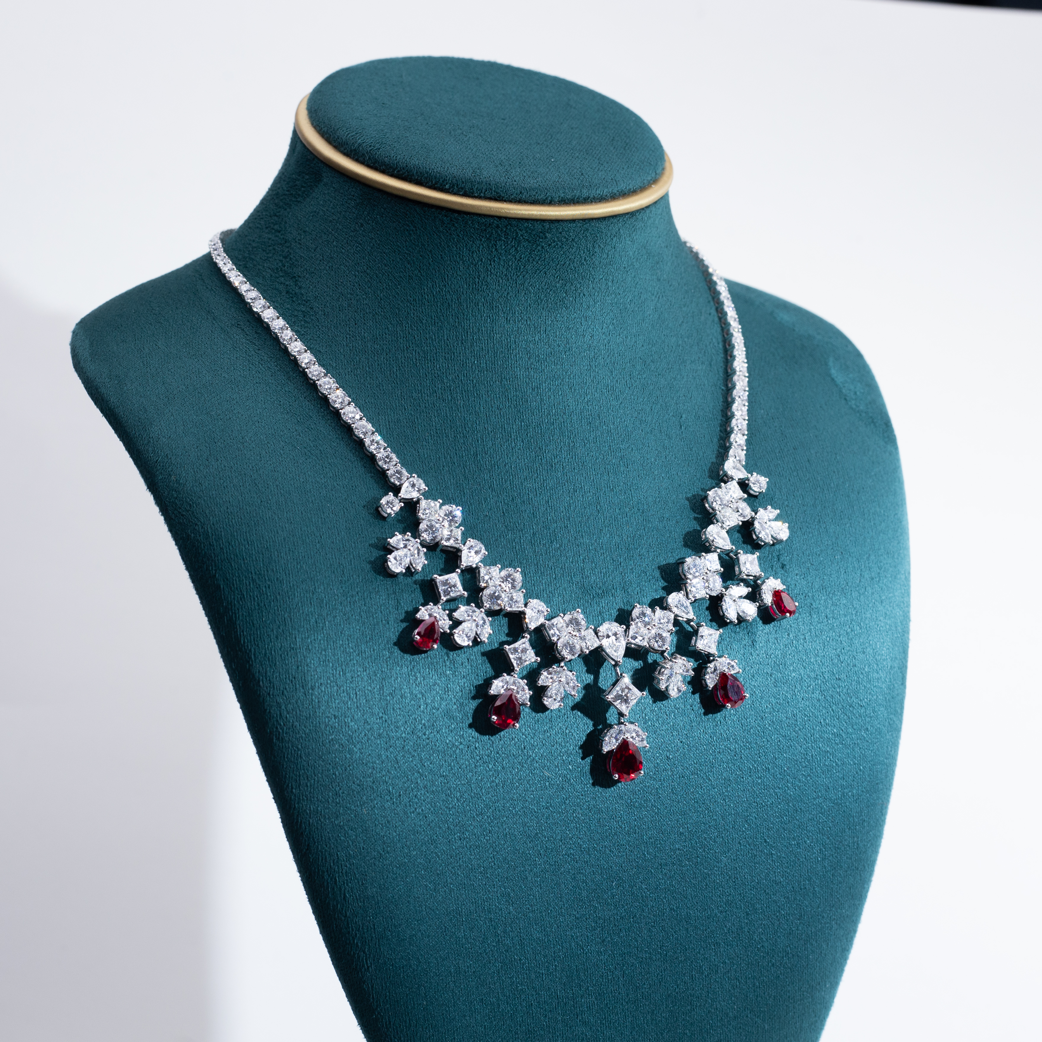 MissDiamond Lab Grown Diamond 18K White Gold Pendant Necklace MSN-748