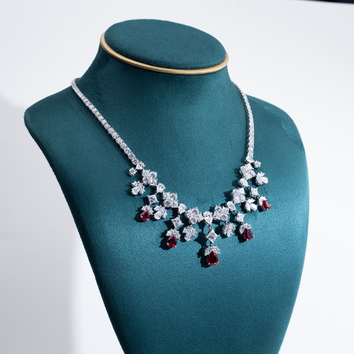 MissDiamond Lab Grown Diamond 18K White Gold Pendant Necklace MSN-748