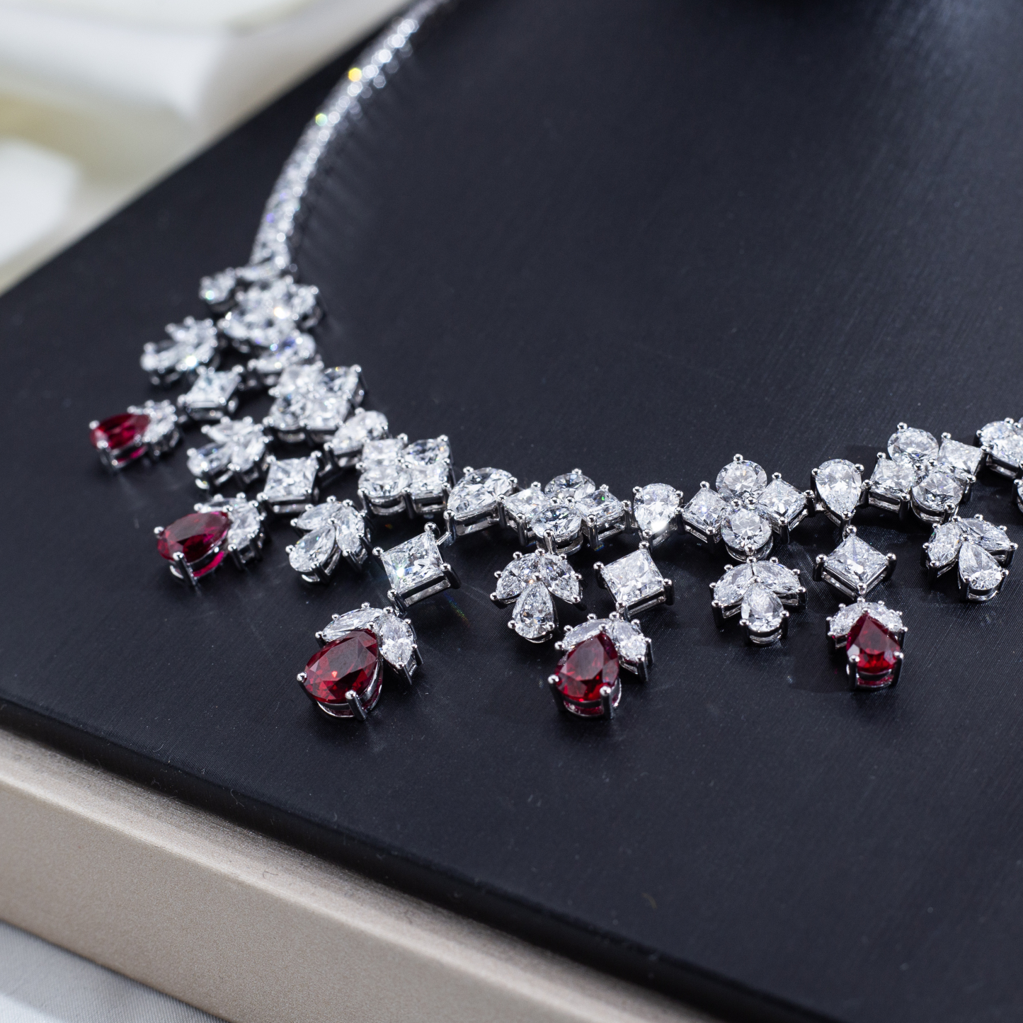 MissDiamond Lab Grown Diamond 18K White Gold Pendant Necklace MSN-748