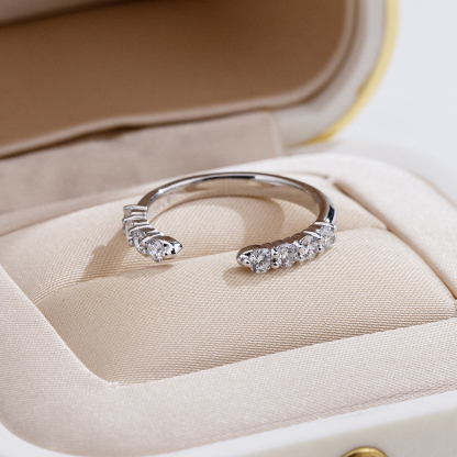 MissDiamond Lab Grown Diamond Platinum Cluster Ring MSR-2074