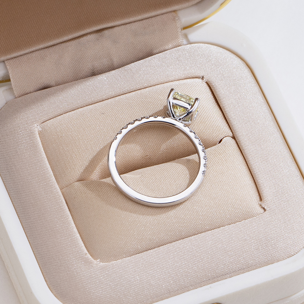 MissDiamond Lab Grown Diamond 1.25CT Platinum Accented Solitaire Ring MSR-510