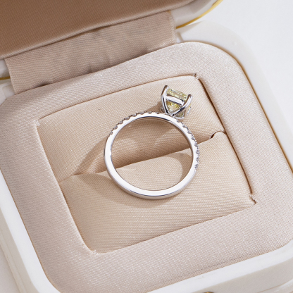 MissDiamond Lab Grown Diamond 1.25CT Platinum Accented Solitaire Ring MSR-510