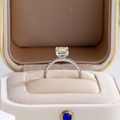 MissDiamond Lab Grown Diamond 1.25CT Platinum Accented Solitaire Ring MSR-510