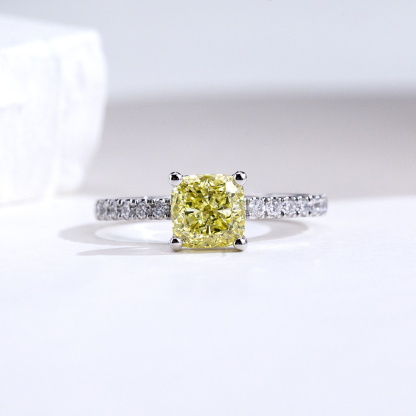 MissDiamond Lab Grown Diamond 1.25CT Platinum Accented Solitaire Ring MSR-510