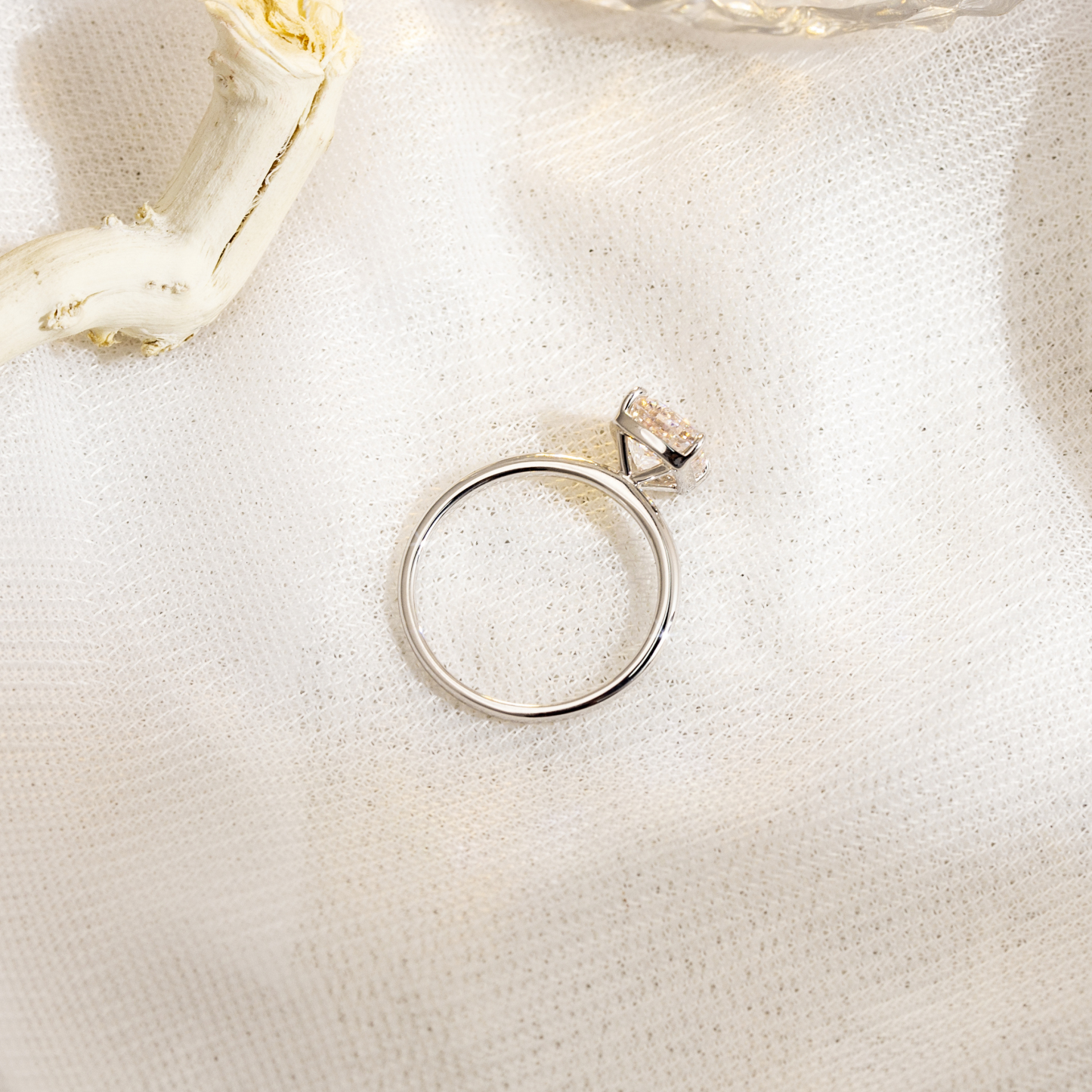 Cushion Lab Grown Diamond 5CT Solitaire 18K Yellow Gold Ring MSR-1305