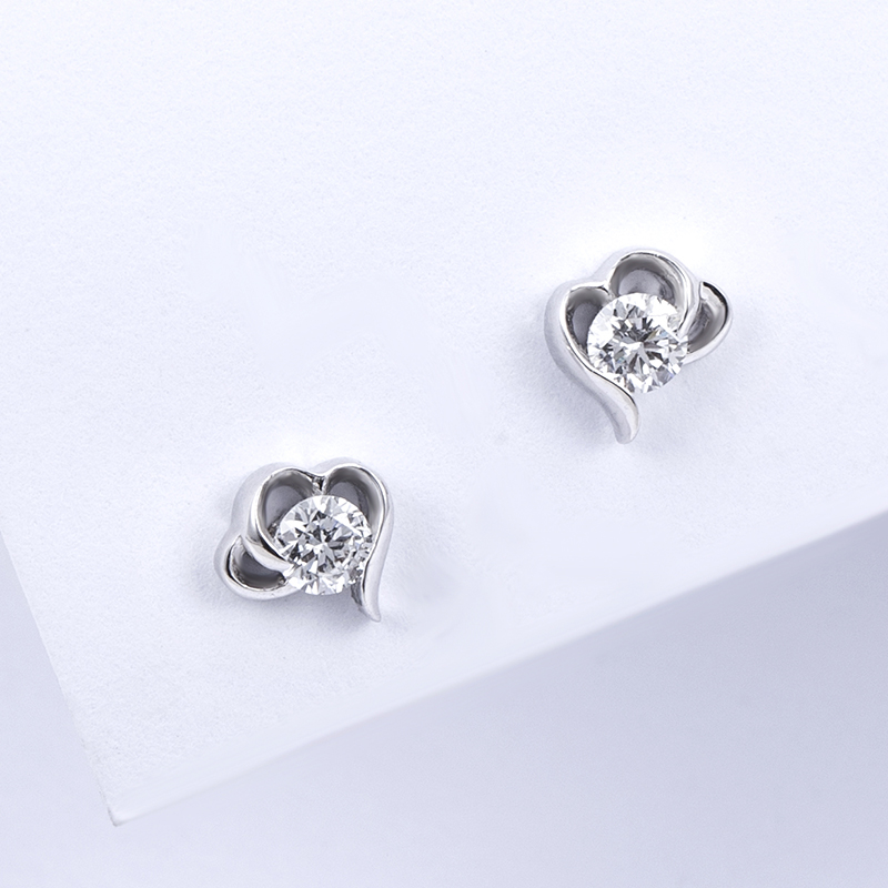 MissDiamond Lab Grown Diamond 0.1CT/2 S925 Silver Studs Earrings MSES-002