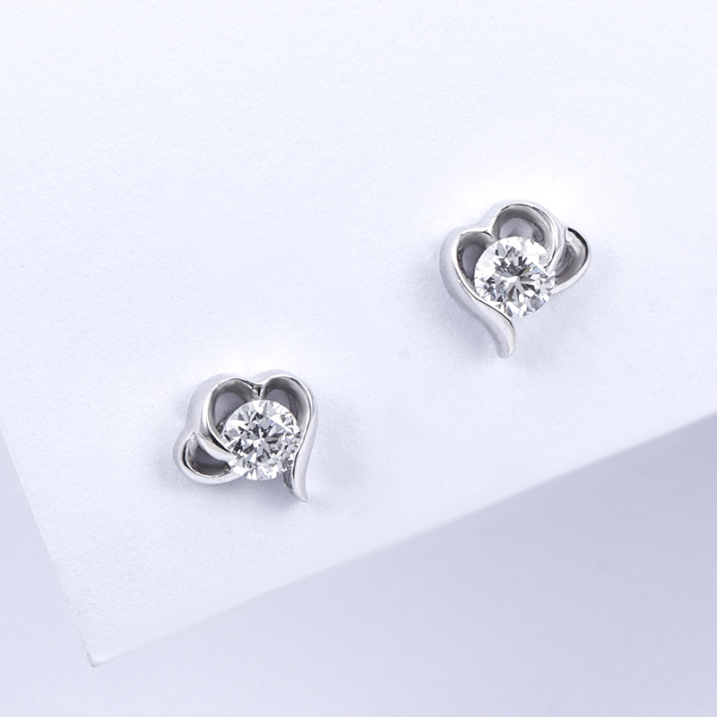 MissDiamond Lab Grown Diamond 0.1CT/2 S925 Silver Studs Earrings MSES-002