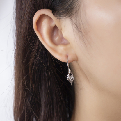MissDiamond Lab Grown Diamond 0.05CT/2 S925 Silver Dangle Earrings MSES-003