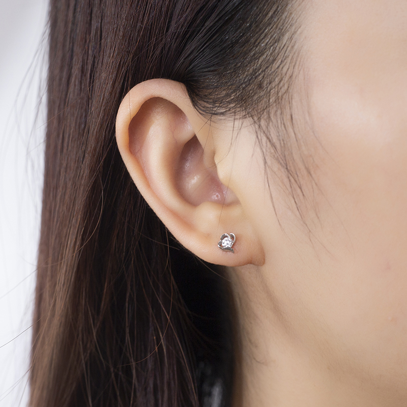 MissDiamond Lab Grown Diamond 0.1CT/2 S925 Silver Studs Earrings MSES-002