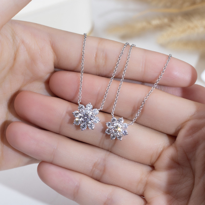 MissDiamond Pear Cut Lab Grown Diamond 0.54CT 0.82CT 18K White Gold Pendant Necklace MSN-558