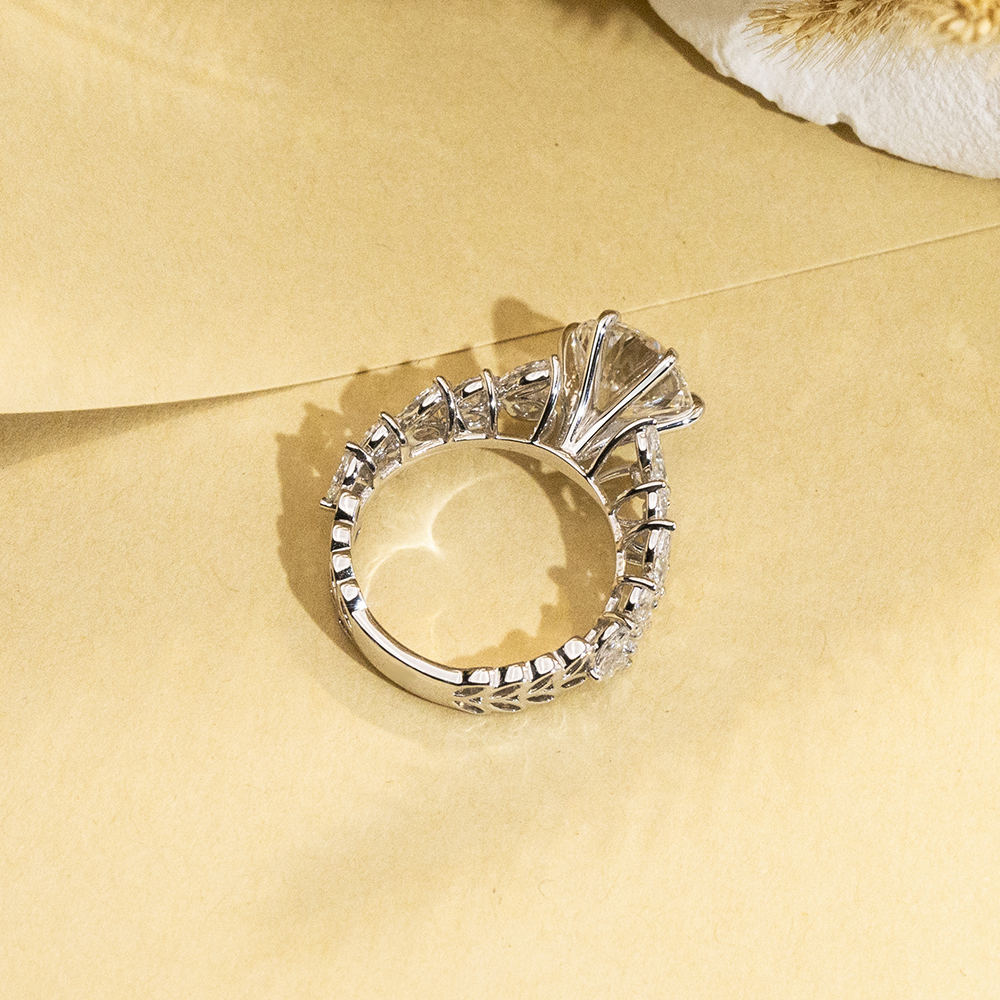 Round Cut Lab Grown Diamond 3CT Solitaire E VS1 18K White Gold Ring MSR-1649