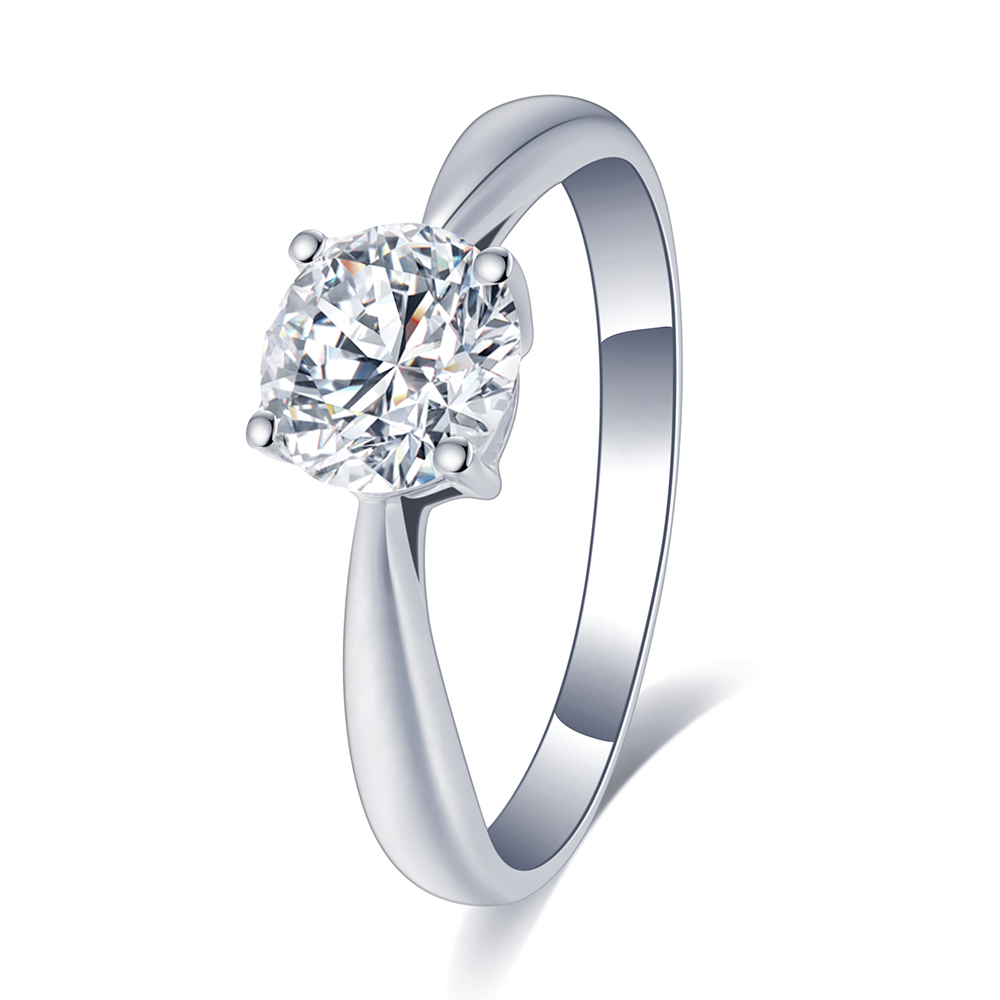MissDiamond Sustainable luxury Round Cut Lab Grown Diamond 1CT 2.05CT DE VS1 VVS2 18K Solitaire Ring MSR-371