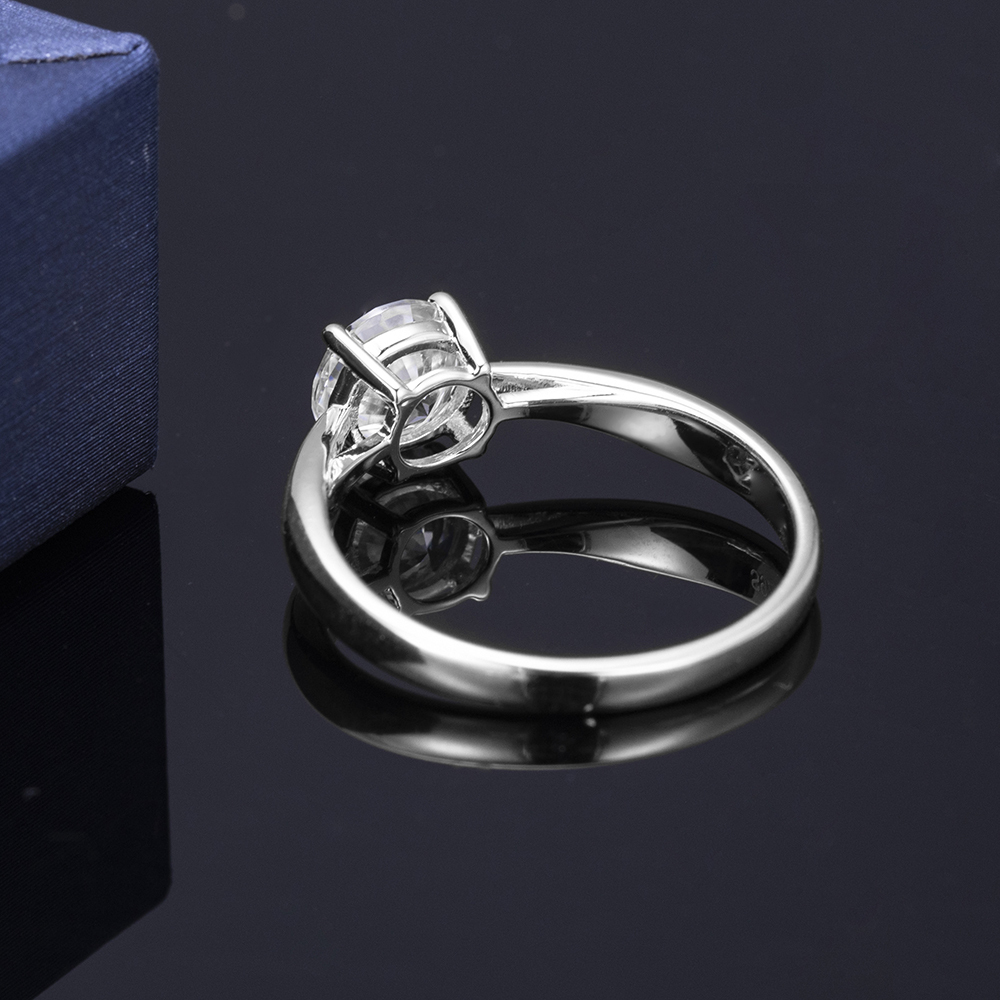 MissDiamond Sustainable luxury Round Cut Lab Grown Diamond 1CT 2.05CT DE VS1 VVS2 18K Solitaire Ring MSR-371