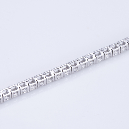 MissDiamond Round Cut Lab Grown Diamond Platinum Tennis Bracelet MSN-549