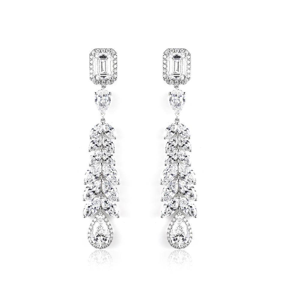 MissDiamond Sustainable luxury Pear Cut Lab Grown Diamond 1.07CT 1.89CT  VS1 VVS2 18K White  Studs MSE-847