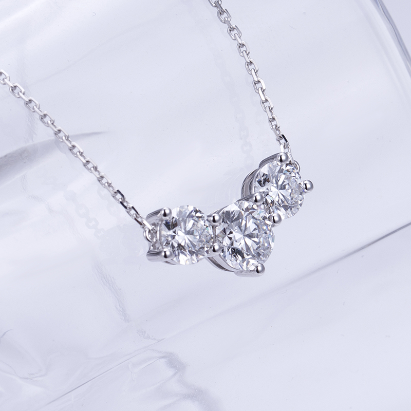 MissDiamond Lab Grown Diamond E VS1 Platinum Pendant Necklace MSN-731