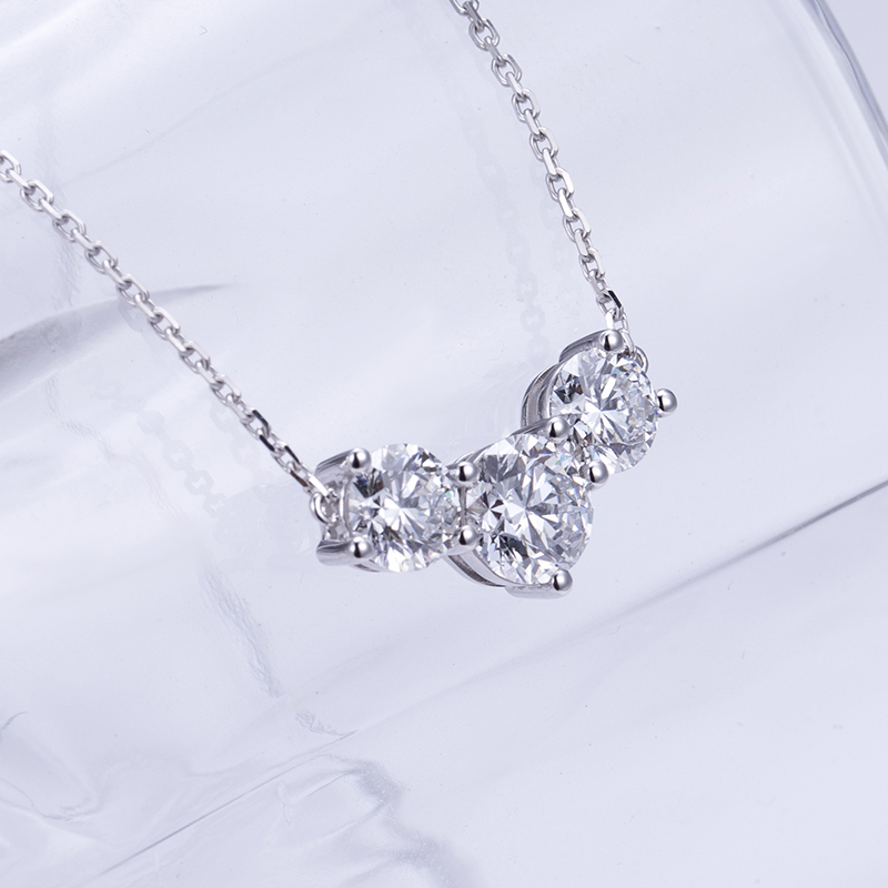 MissDiamond Lab Grown Diamond E VS1 Platinum Pendant Necklace MSN-731