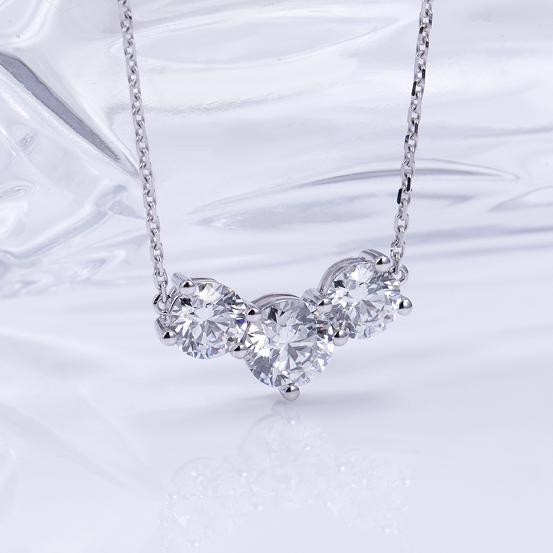 MissDiamond Lab Grown Diamond E VS1 Platinum Pendant Necklace MSN-731