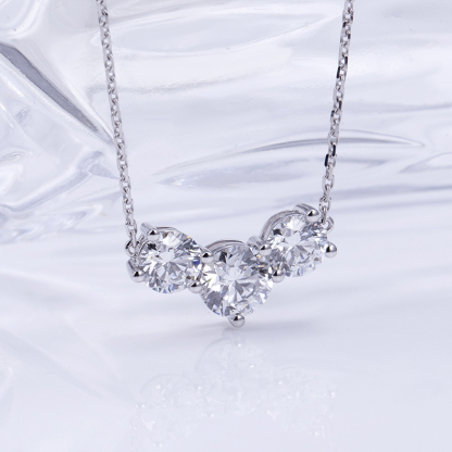 MissDiamond Lab Grown Diamond E VS1 Platinum Pendant Necklace MSN-731