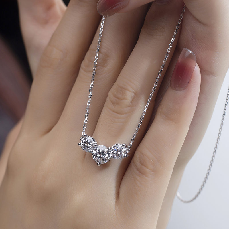 MissDiamond Lab Grown Diamond E VS1 Platinum Pendant Necklace MSN-731