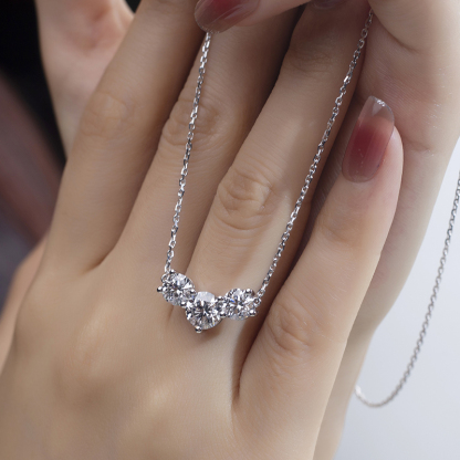 MissDiamond Lab Grown Diamond E VS1 Platinum Pendant Necklace MSN-731