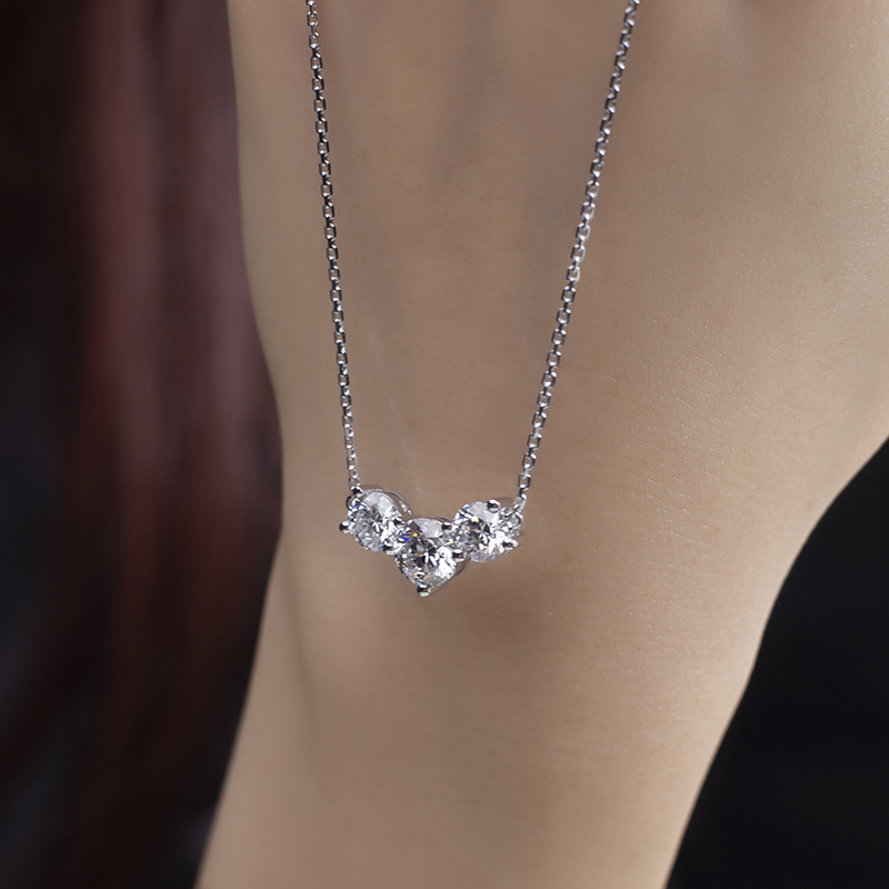 MissDiamond Lab Grown Diamond E VS1 Platinum Pendant Necklace MSN-731