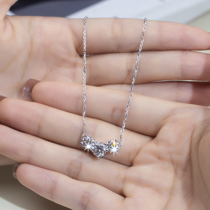 MissDiamond Lab Grown Diamond E VS1 Platinum Pendant Necklace MSN-731