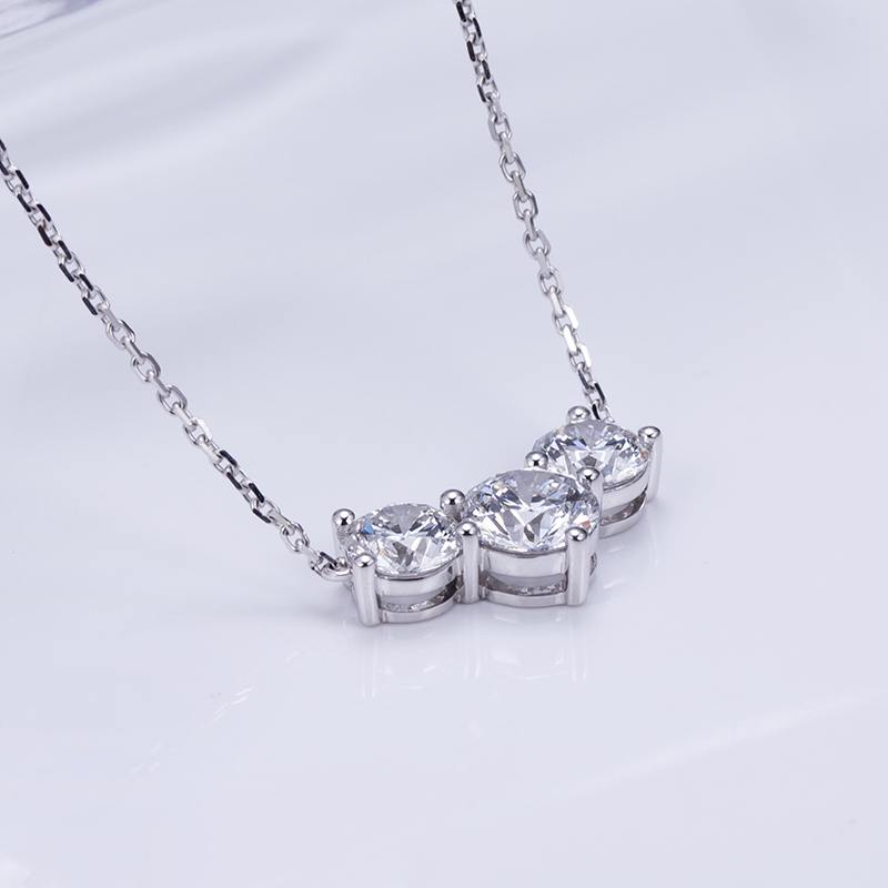 MissDiamond Lab Grown Diamond E VS1 Platinum Pendant Necklace MSN-731