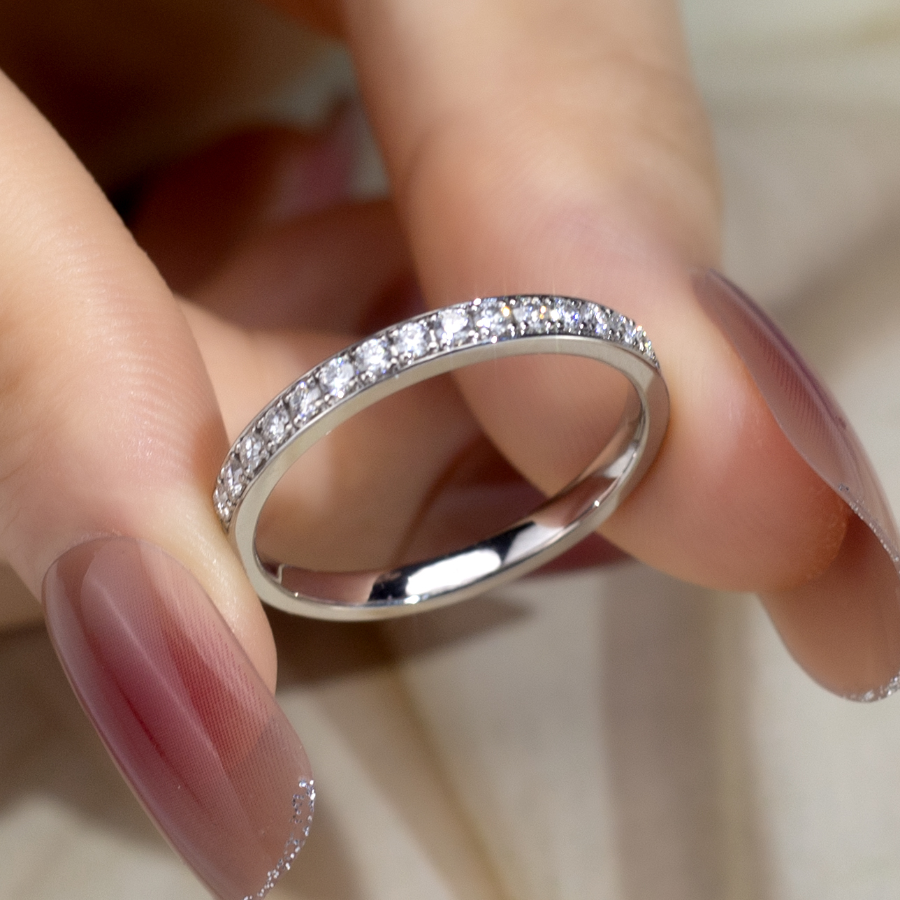 MissDiamond Lab Grown Diamond Platinum Eternity Ring MSR-1132